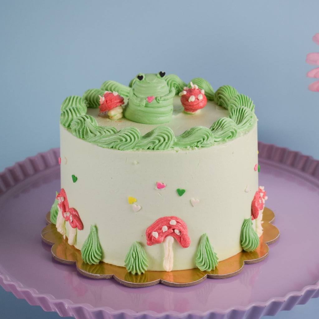 Cottagecore Frog Celebration Cake